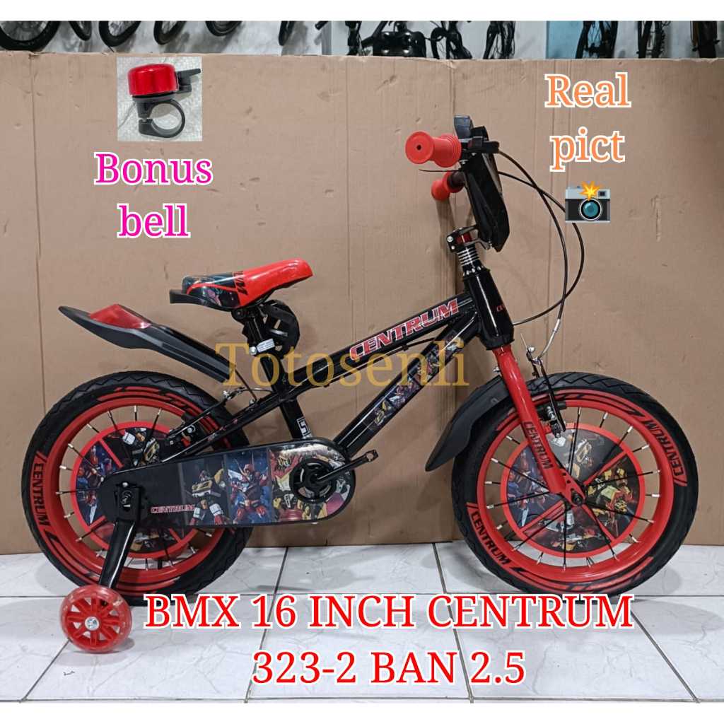 sepeda anak bmx 16 inch centrum 323-2 ban 2.5 sepeda anak bmx 16 inch