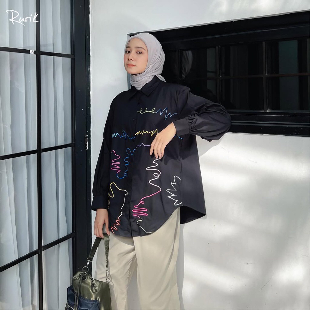 RURIK DOODLE EMBROIDERY SHIRT