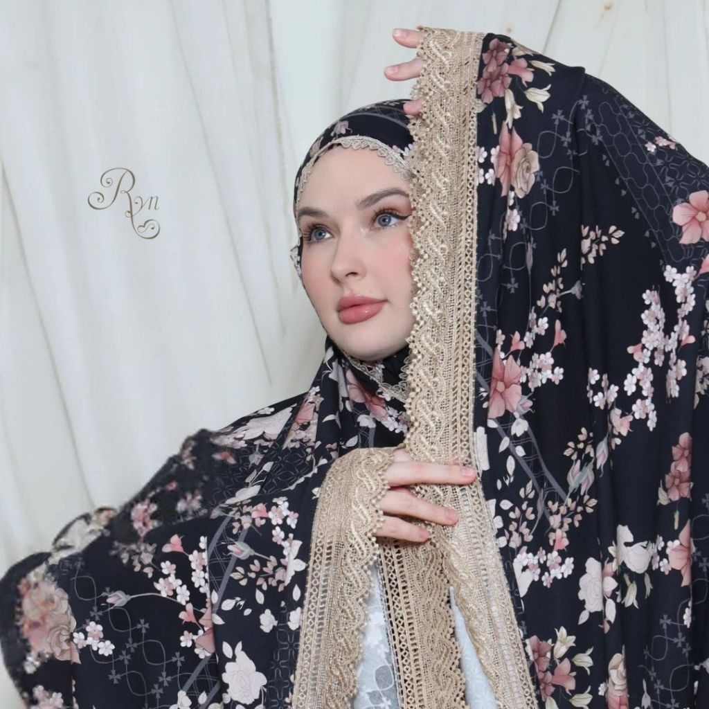 Ryn Rayyan Mukena Dewasa Jumbo Rayon Viscose Twill Original RYN Shabrin Series