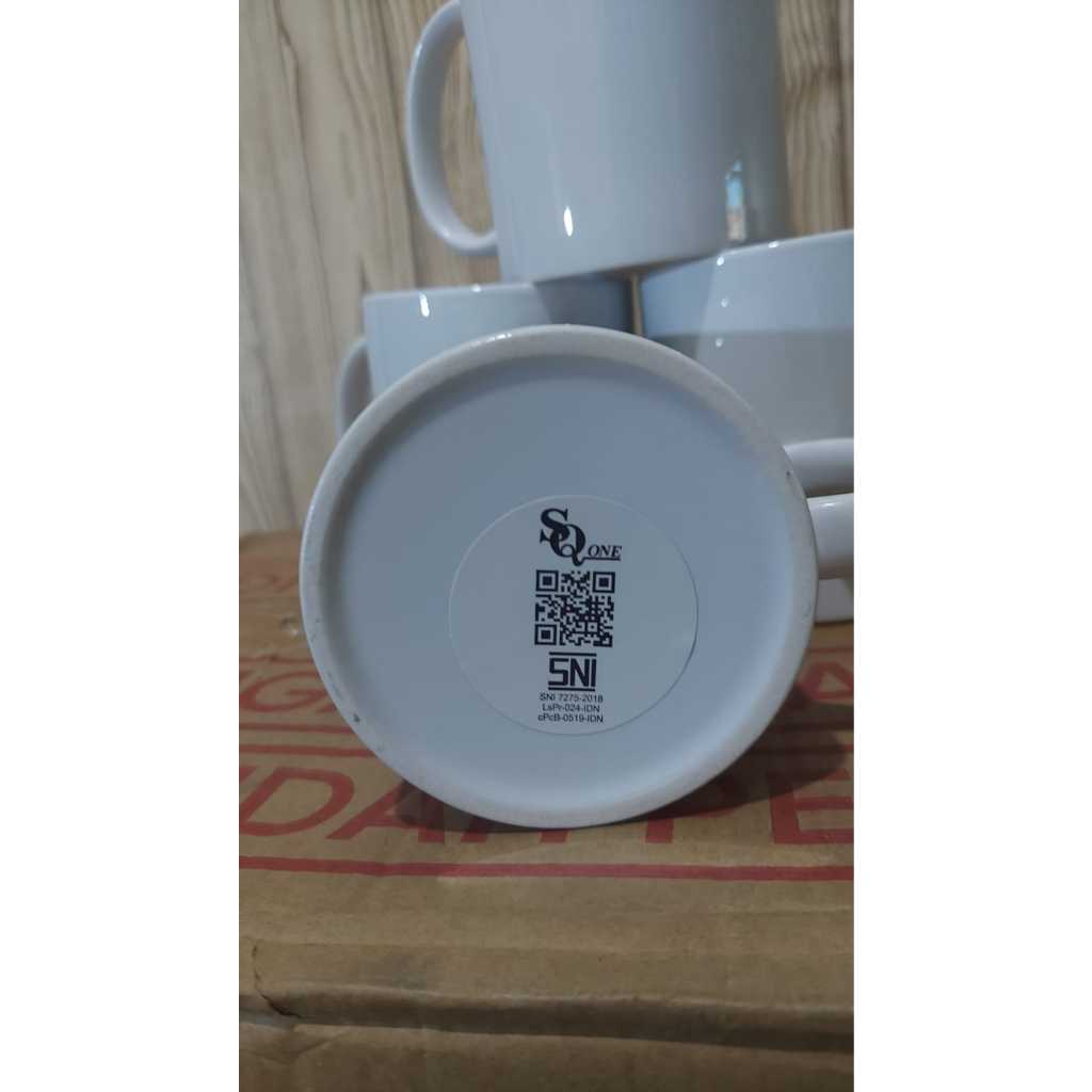 Mug Polos SQ One Ceramic Mug Super White