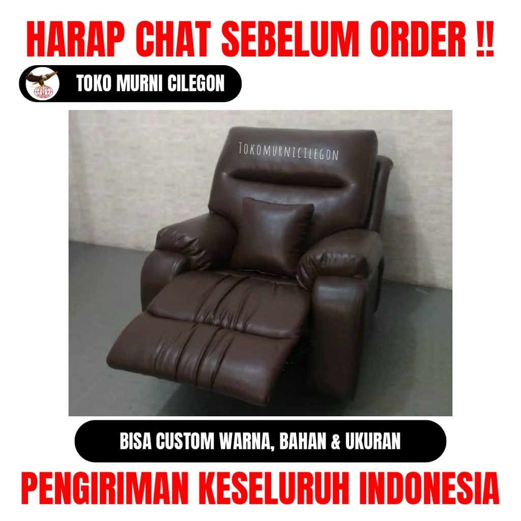Sofa Lazy Boy Putar Dark Brown (free ongkir cilegon serang)