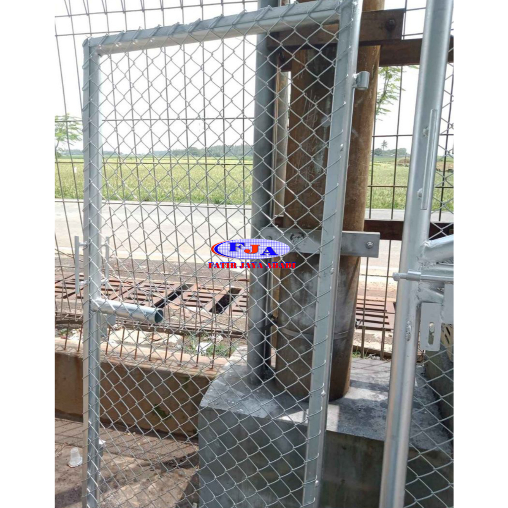 Pintu Pagar Brc Swing Tunggal Electro Platting Galvanis Murah Tinggi 150 cm x Lebar 100 cm ( Tidak T