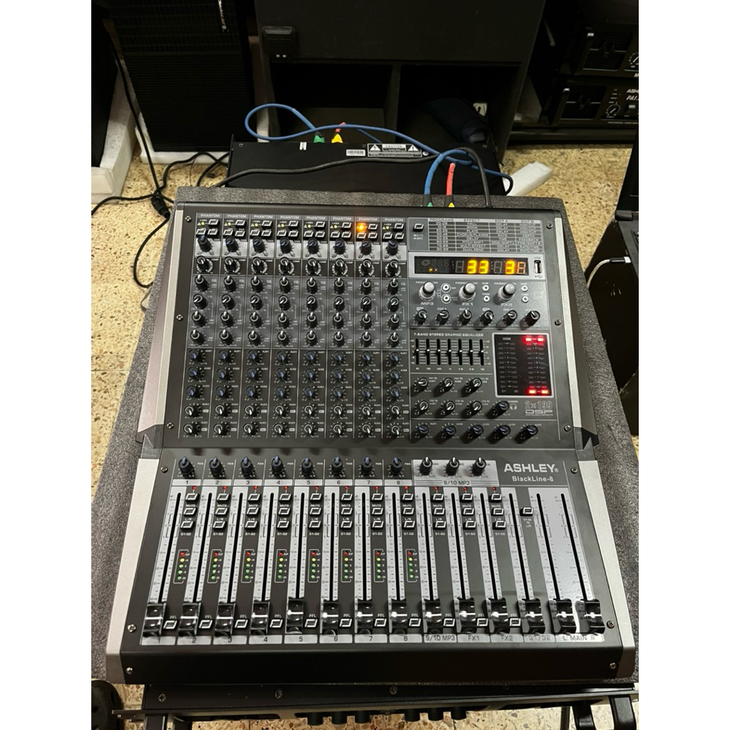 AUDIO MIXER ASHLEY BLACKLINE 8 CHANNEL