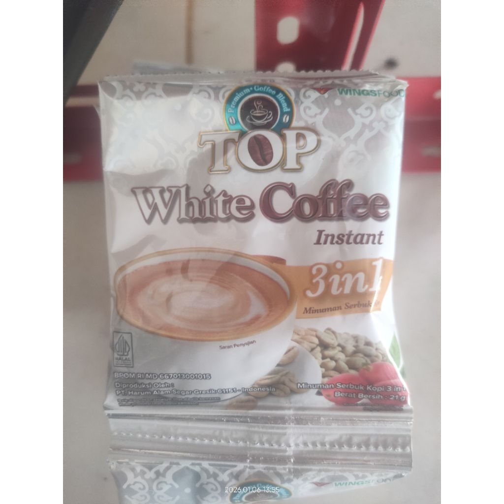 kopi Instan TOP White Coffee 10 sachet