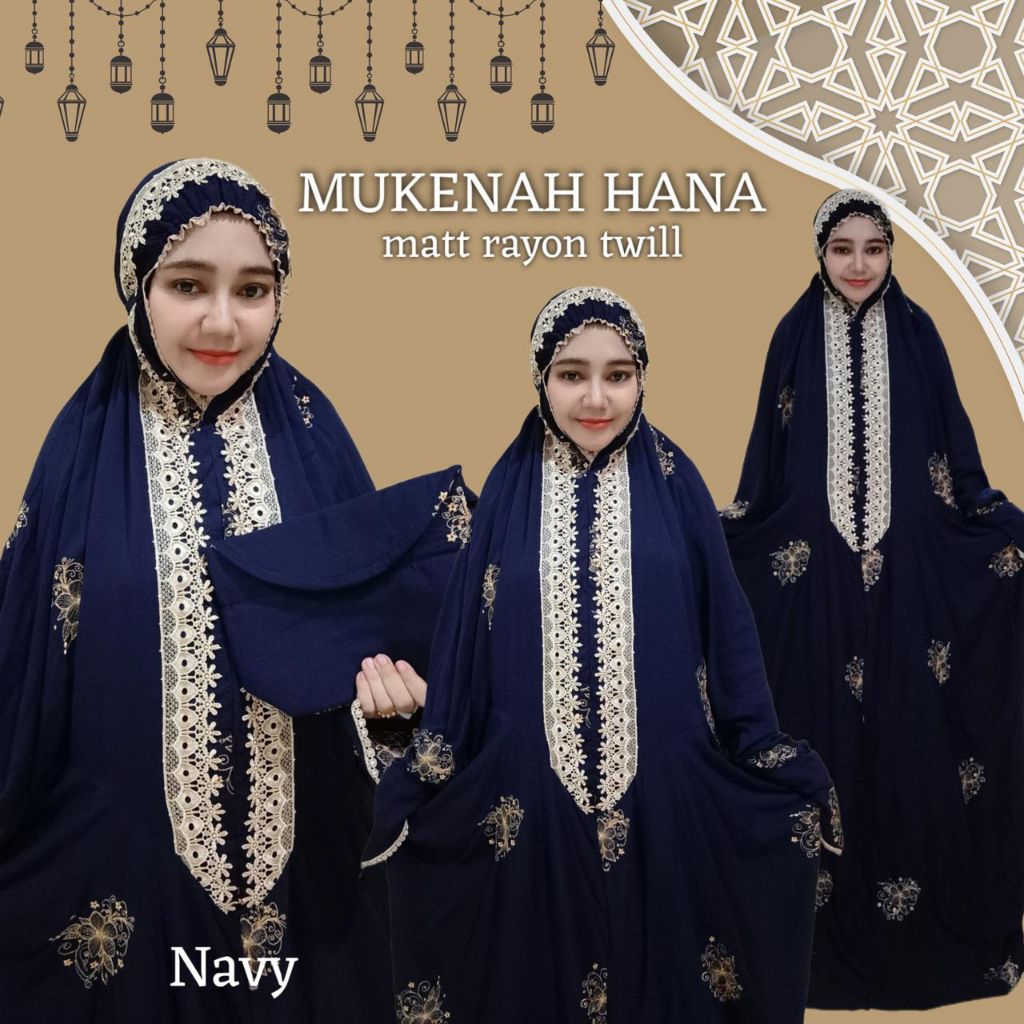 MUKENA HANA, MUKENA TERUSAN JUMBO, RAYON TWILL