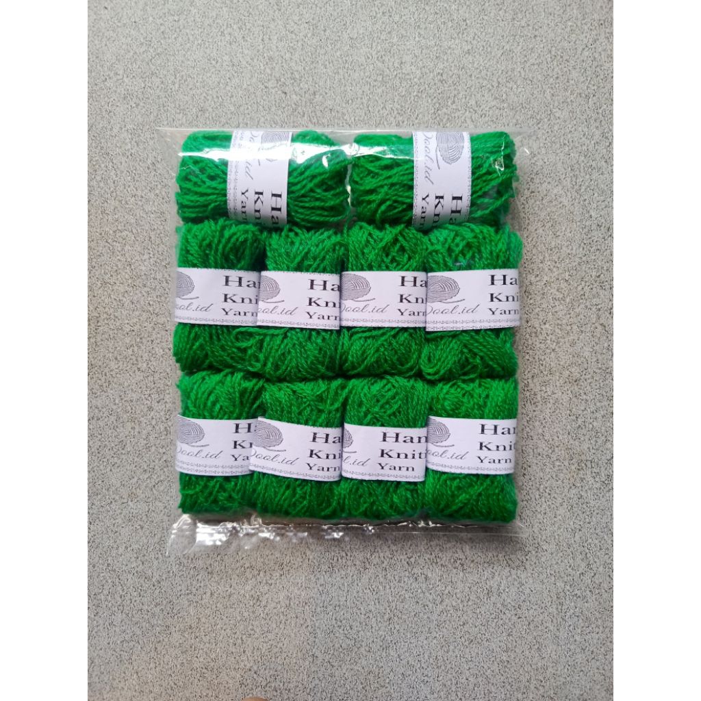 WOOL.ID /  hijau / Wol isi 10 / Benang Wol Warna / Benang wol pak / Benang wol kecil warna warni / B