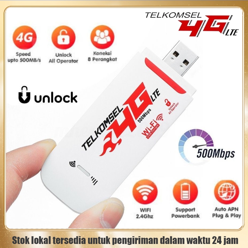 500Mbps 4G Portable Mobile WiFi USB / Mobile WiFi Modem Kecepatan Tinggi untuk PC Laptop Ponsel / Mo