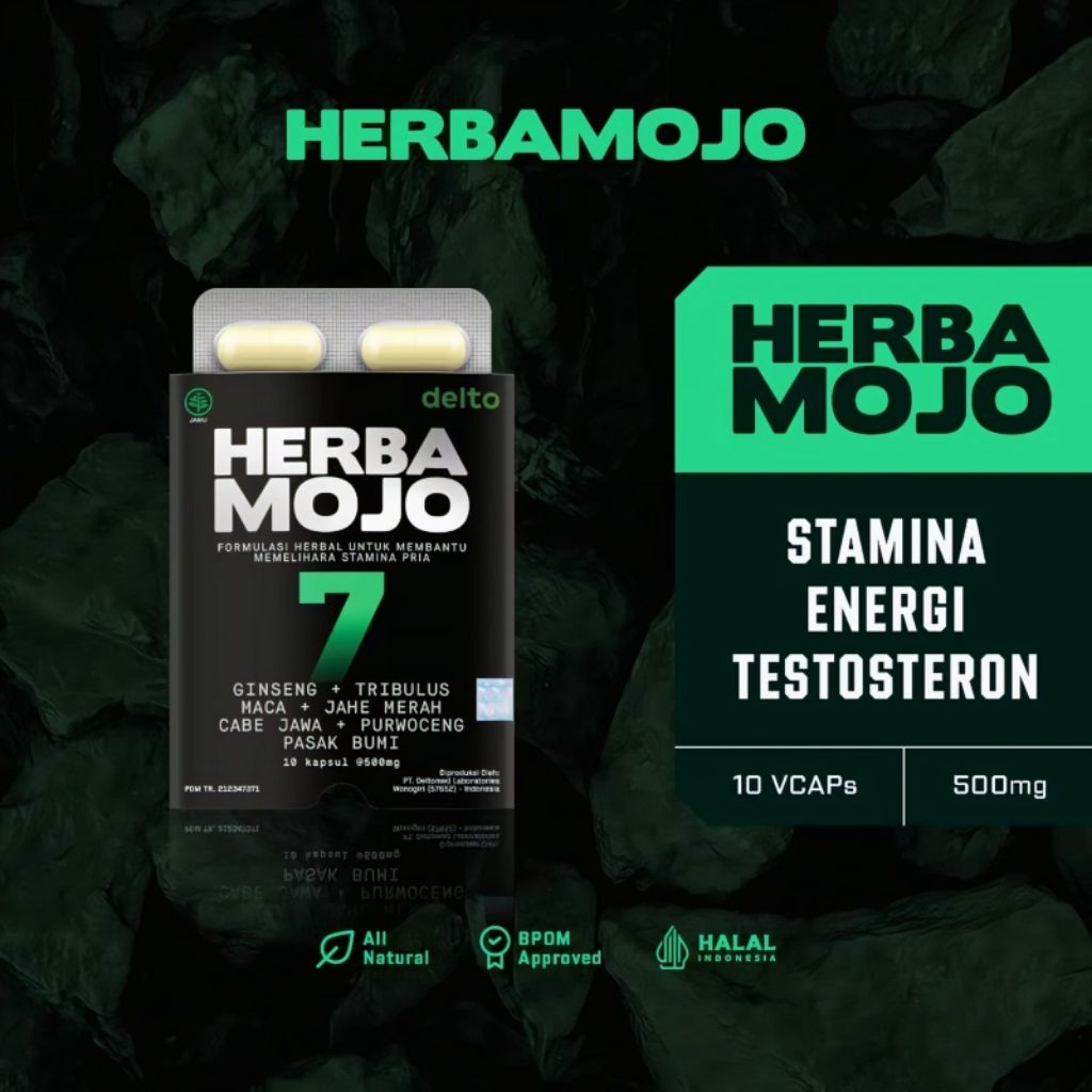 Herbamojo Blister Suplemen Fitness Herbal Stamina Pria Testosteron Booster - 10 Kapsul