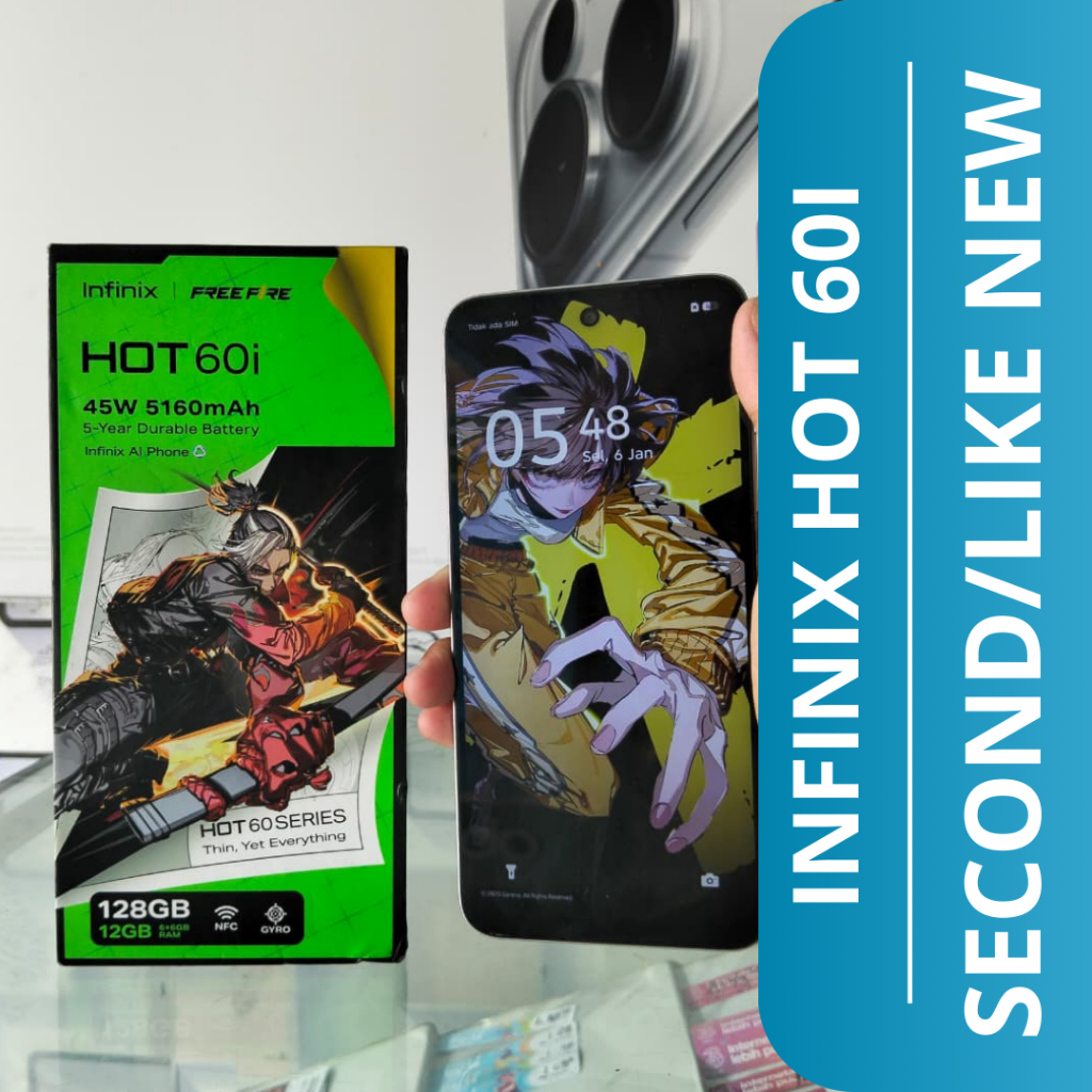 HP SECOND INFINIX HOT 60I (6+6/128) /INFINIX HOT 60I HP SECOND/ SECOND LIKE NEW
