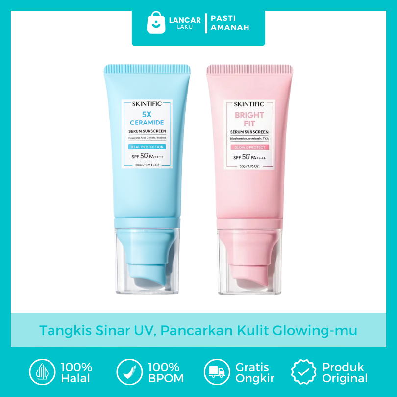 Sunscreen Spf 50 Pa ++++ Skintific Sanskrin Pemutih Wajah Non Comedogenic Mencerahkan Kulit Kusam