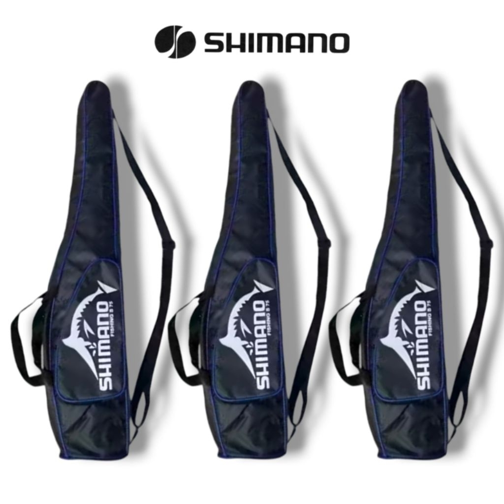 Tas pancing shimano selempang Dinier polyester ukuran 60/75/100