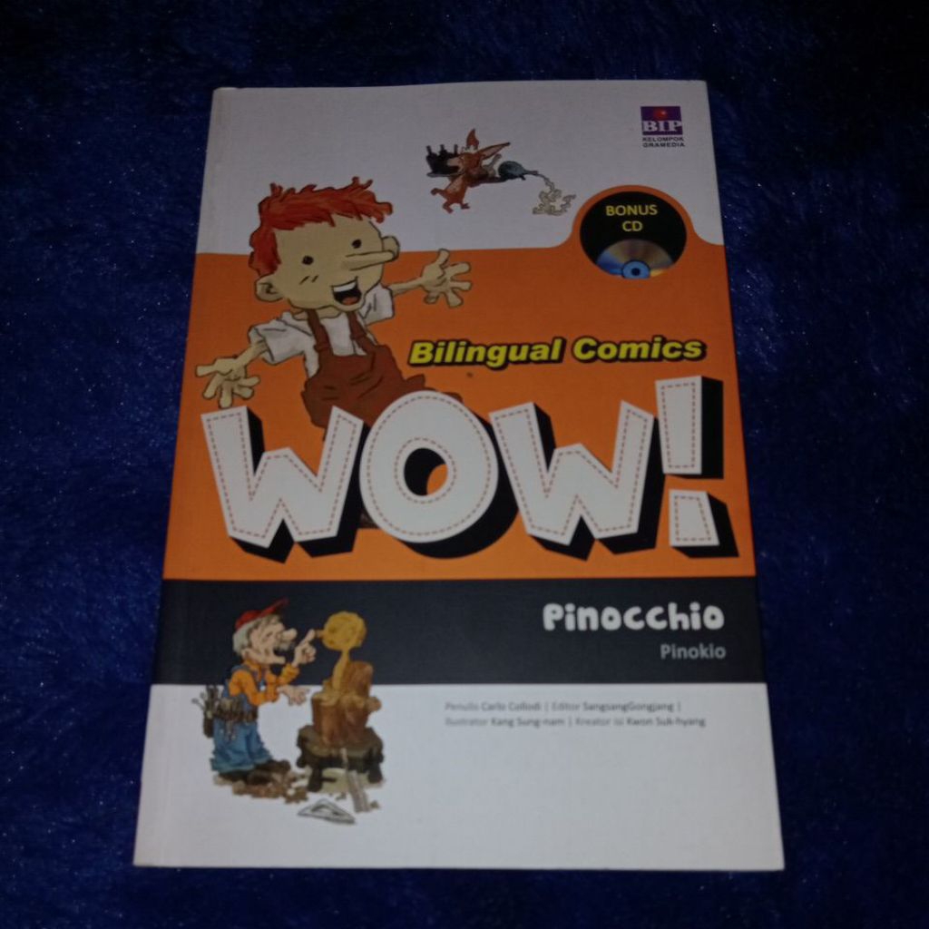 buku bilingual comics wow - pinocchio