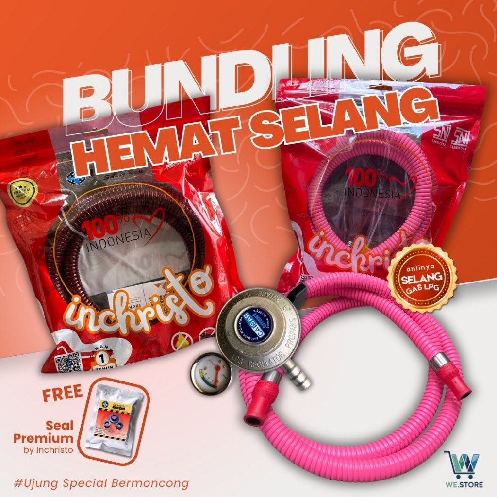 BUNDLING SELANG BAJA | PAKET LEBIH HEMAT Selang Kompor Gas LPG Panjang 1,8 Meter Anti Bocor, Tikus d