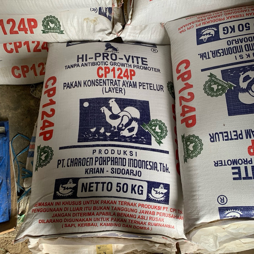 Pakan Ayam Petelur Konsentrat Pur CP 124P 50kg- Tingkatkan Produksi Telur Ayam