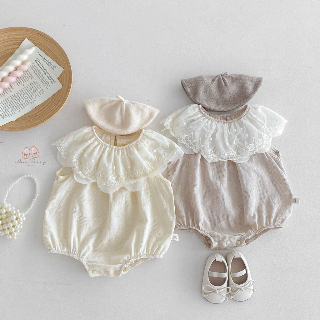 Moonberry - Elsa Jumper | Romper Jumper bayi perempuan / baju bayi / baju bayi baptis / aqiqah / gay