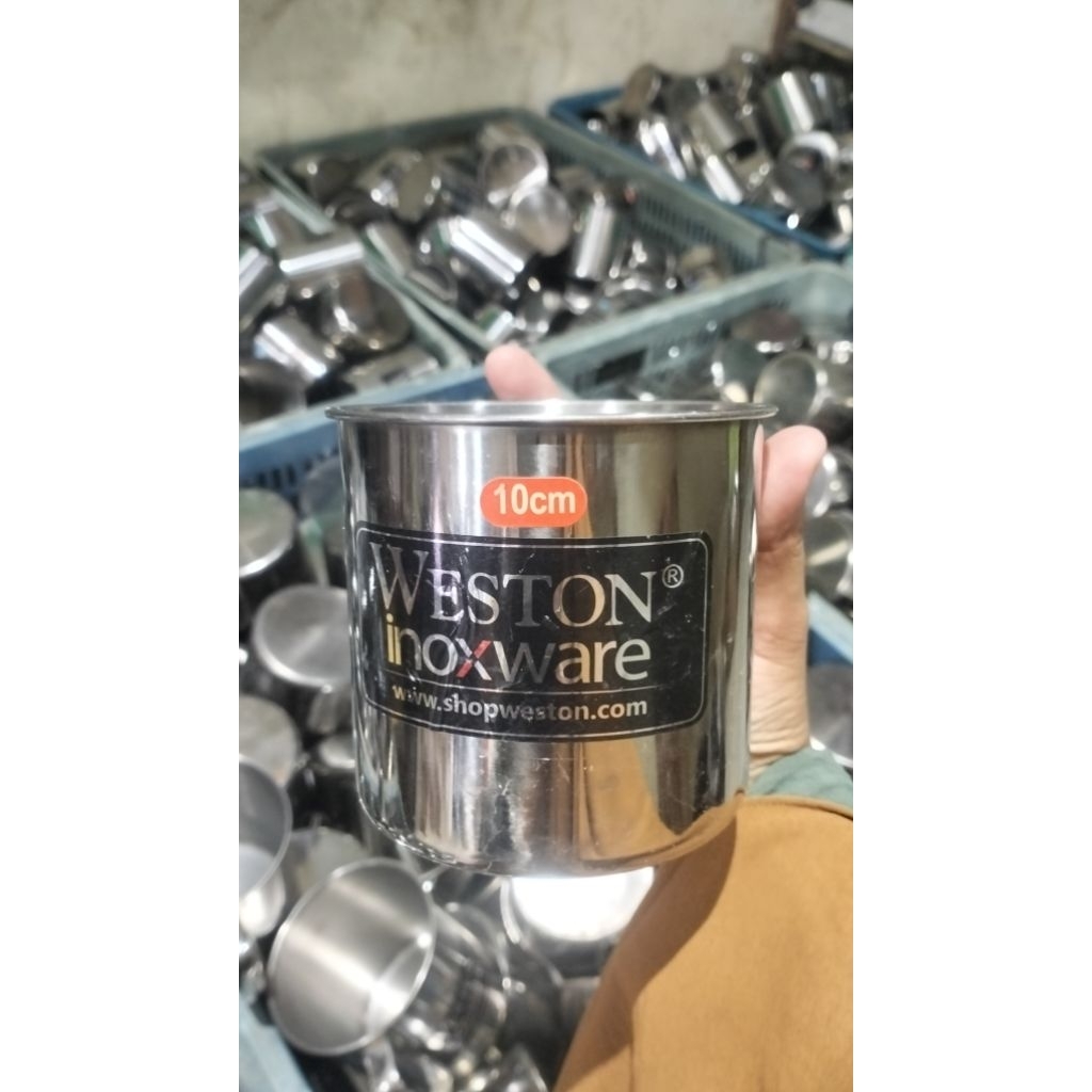Mug stenlis original Weston tanpa tutup CUCI GUDANG