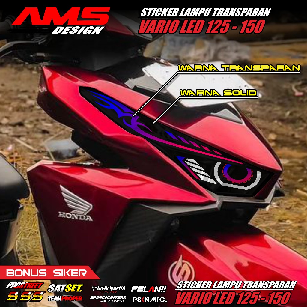STIKER ALIS LAMPU VARIO LED