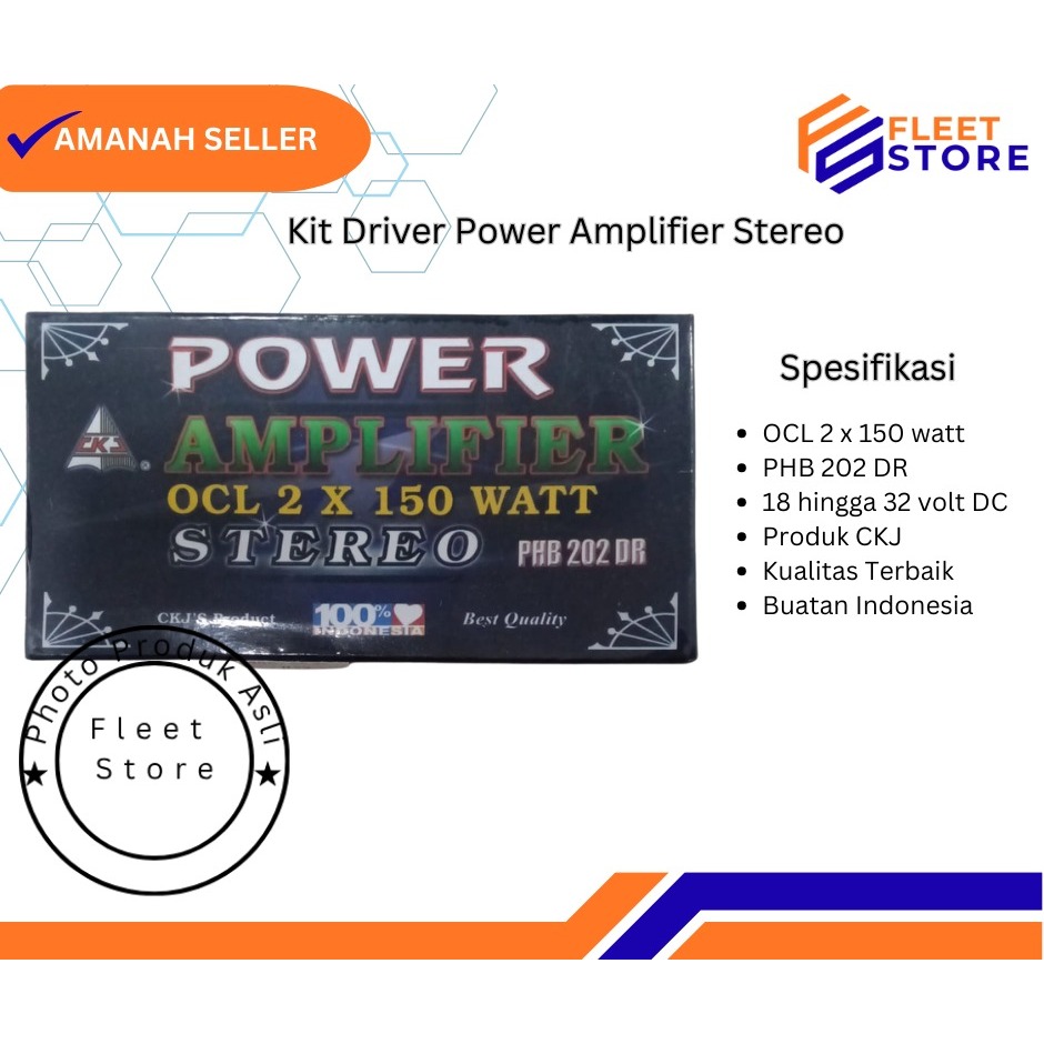Kit driver power amplifier stereo OCL 2 x 150 watt CKJ PHB 202 DR