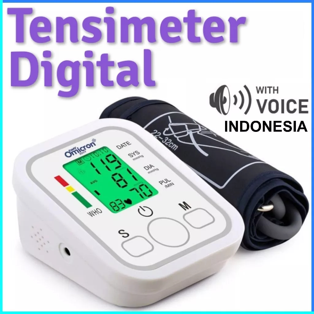 [ VOICE INDONESIA ] Alat Tensi Darah Digital Akurat / Alat Tensi Darah / Alat Cek Tekanan Darah / Al