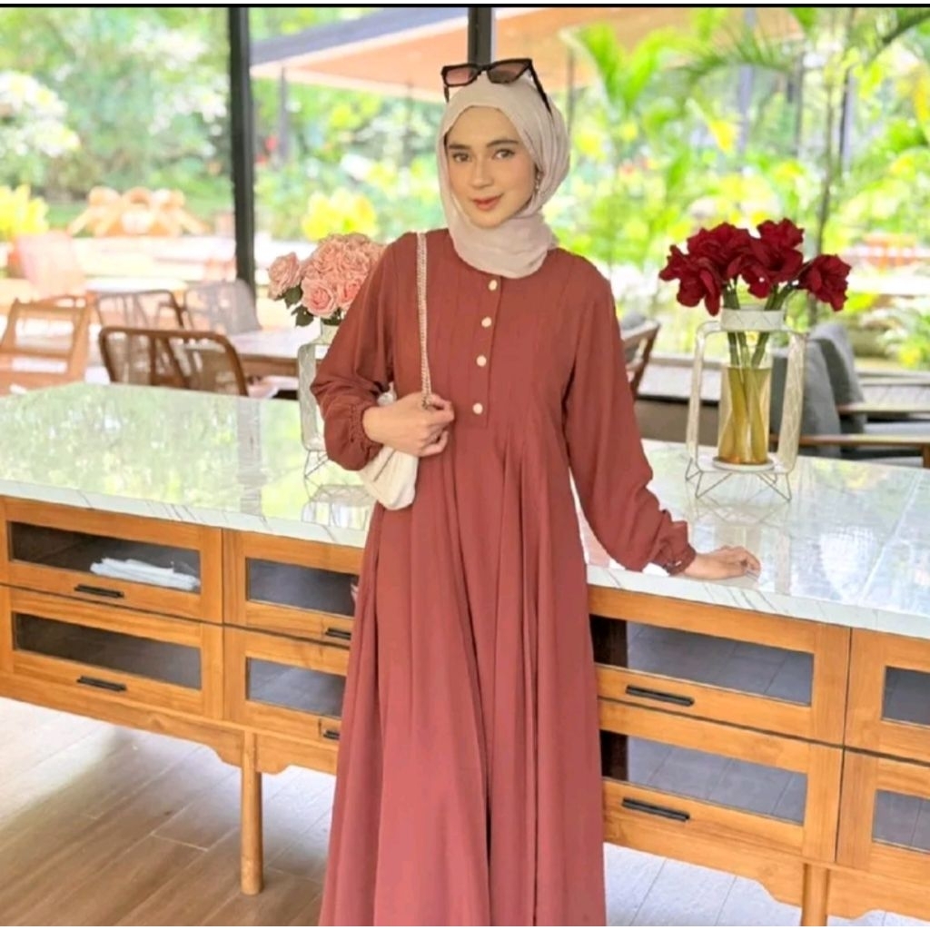 GAMIS DARBY /DNL HANEEYA POLOS KANCING DEPAN