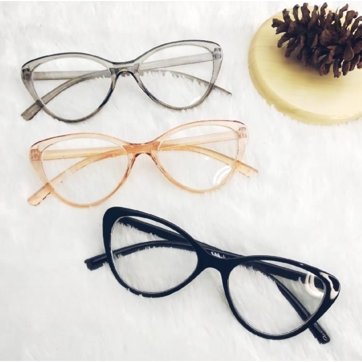Kacamata CAT EYE MINUS 0.25 S/D 6.00 frame 95920 minus photocromic korea style viral termurah (free 
