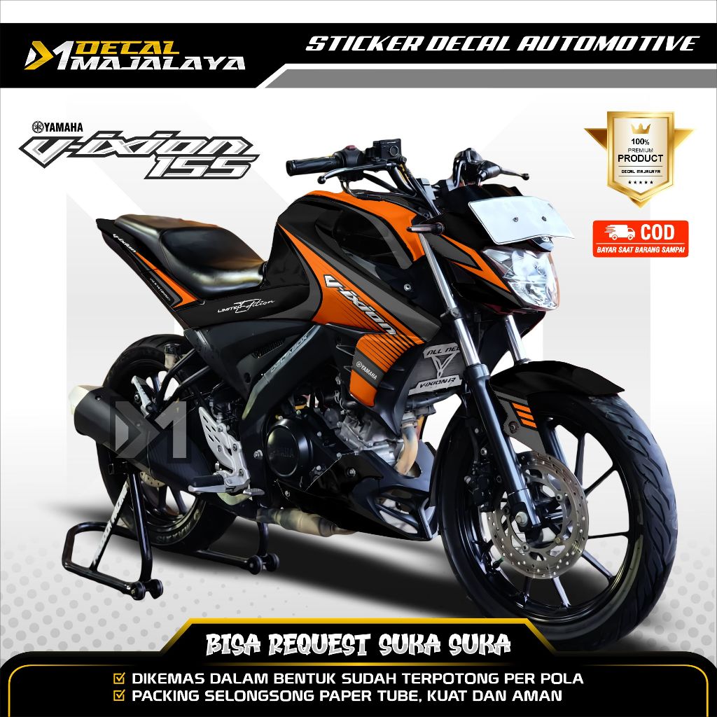 Bisa COD Decal Sticker Full Body YAMAHA VIXION R 155 Motif Road Race Desain Custom Dekal Stiker
