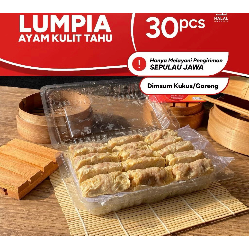 Dimsum Premium Lumpia Ayam Kulit Tahu isi 30 pcs dengan Saus di Kota Bandung Indonesia Halal (Frozen