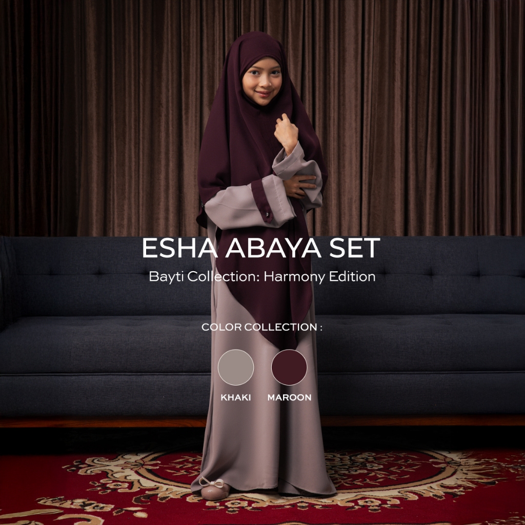 Gerai Hawa - Esha Dress Abaya Set Anak Gamis Muslim Premium - Bayti Serenity - Harmony Edition