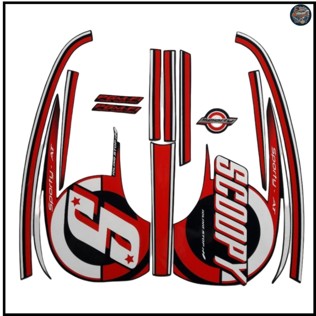Stiker Striping  Standart Scoopy Sporty 2015  Motor Honda Scoopy Sporty 2015