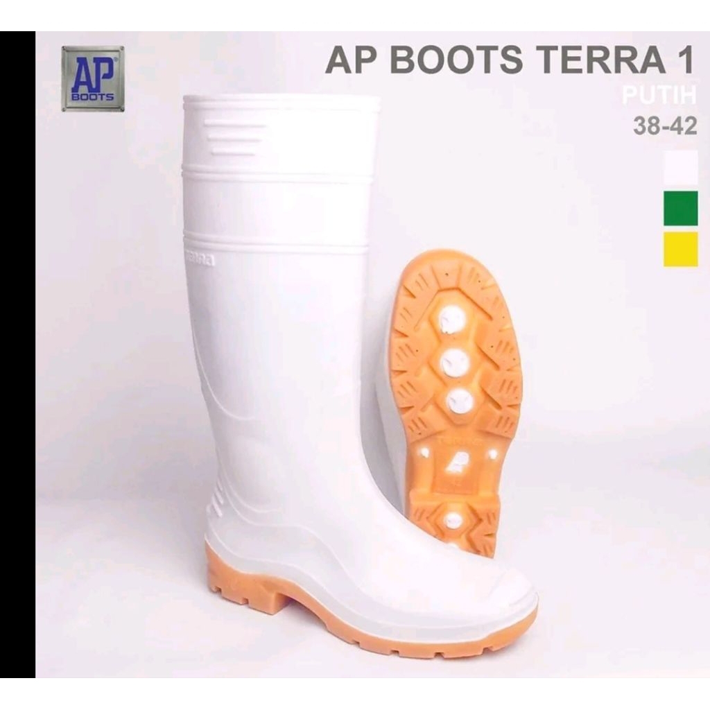 Ap boots sepatu boots Safety Ap Terra 1 Warna putih Original 100%