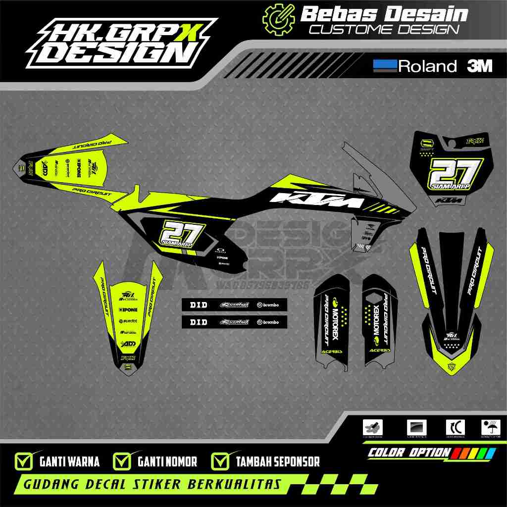 DECAL STIKER KTM 85 2020 - KTM 250 2017 - KTM 250 2020-2022 - KTM 85 2014-2016 - PREMIUM FULLBODY CU