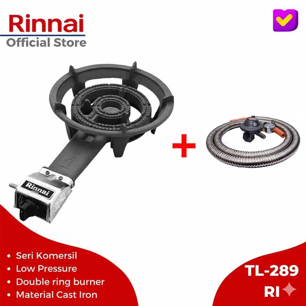 Kompor Mawar Rinnai TL 289 RI Kompor Gas Komersial Rinnai Kompor Turbo