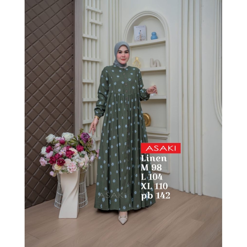 Gamis linen ASAKI