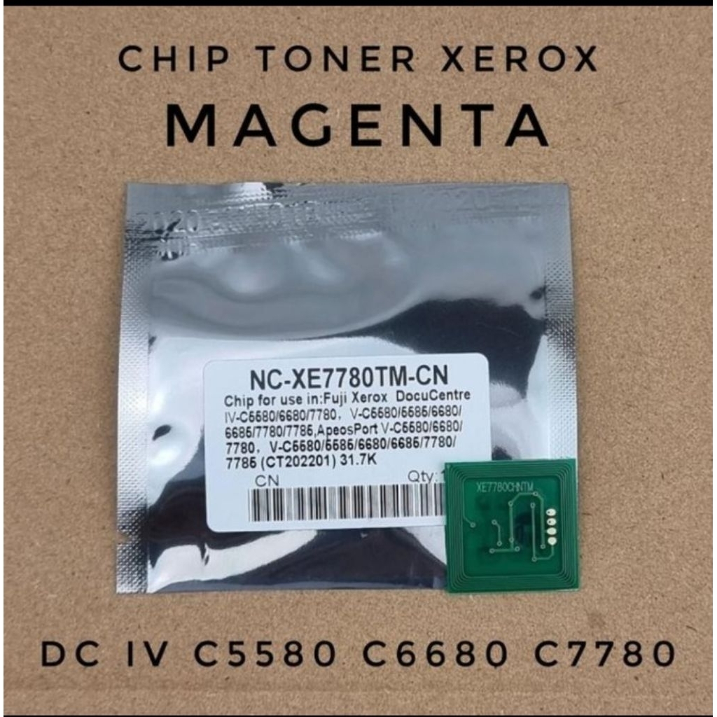 CHIP TONER XEROX C5580 C6680 C7780 CHIP TONER MESIN FOTOCOPY WARNA FUJI XEROX DC IV / V /APEOS PORT 