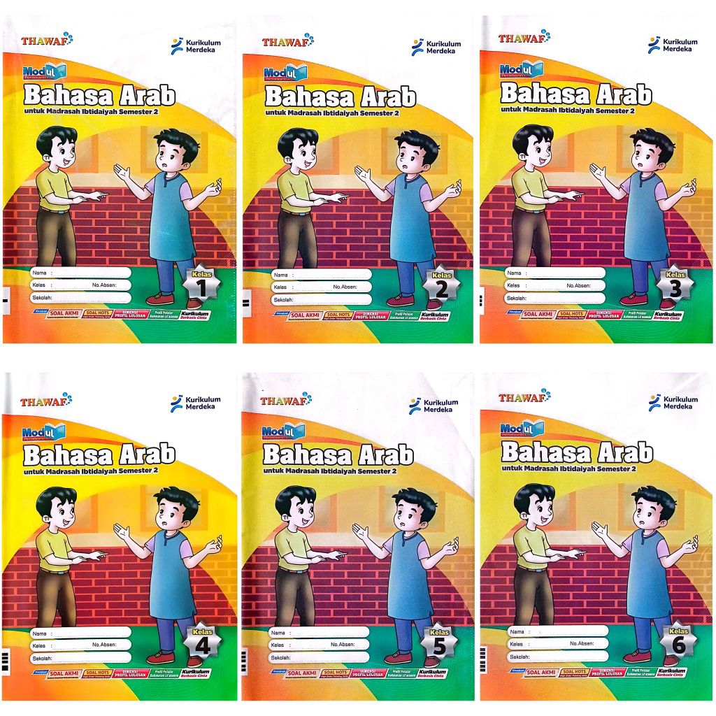 BUKU LKS MI BAHASA ARAB KELAS 1 2 3 4 5 6 SEMESTER 2 GENAP 2026 KURIKULUM MERDEKA | THAWAF
