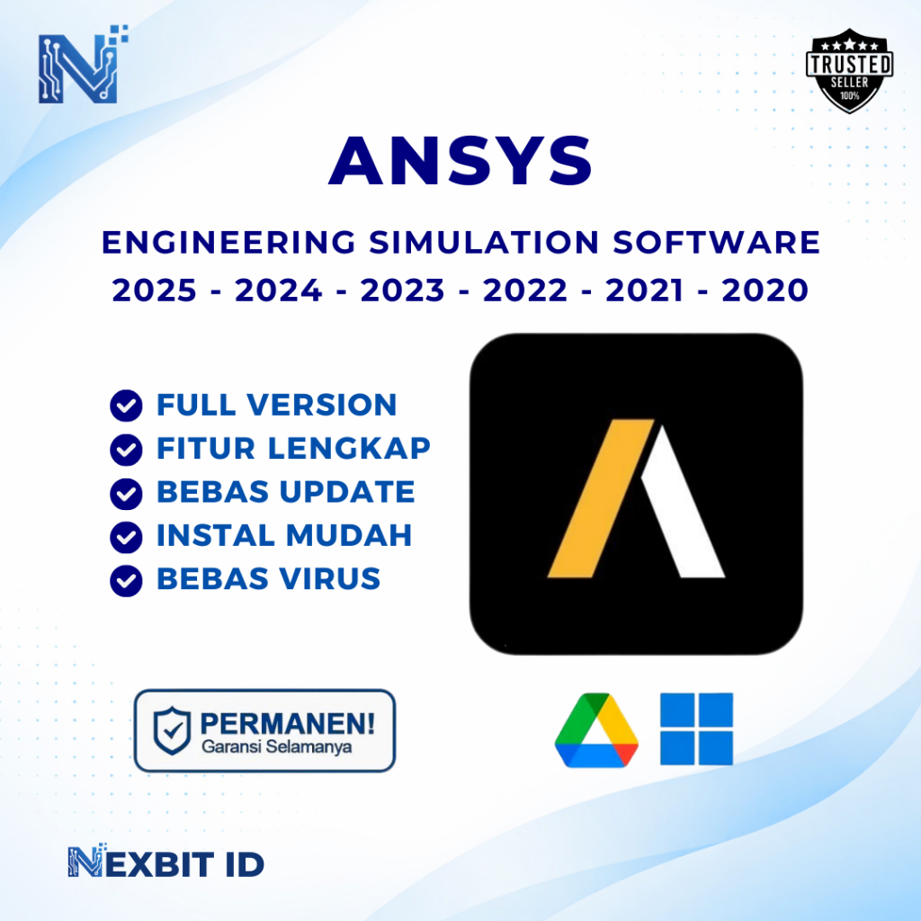 ANSYS 2025 Full Version Original Lifetime Software Simulasi Teknik + Panduan Instalasi (WIN)