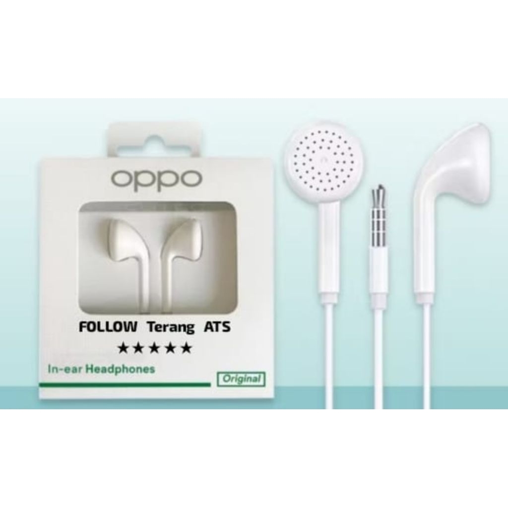 HF MH 133 OPPO ( Follow Terang ATS ) Headset/handsfree/earphone/with MIC clear BASS Handsfree Headse