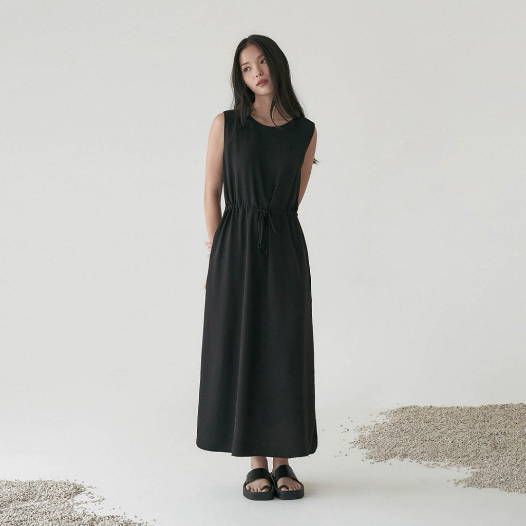 [INKANO / IN KANO] Dress Hitam Eyre Drawstring Dress