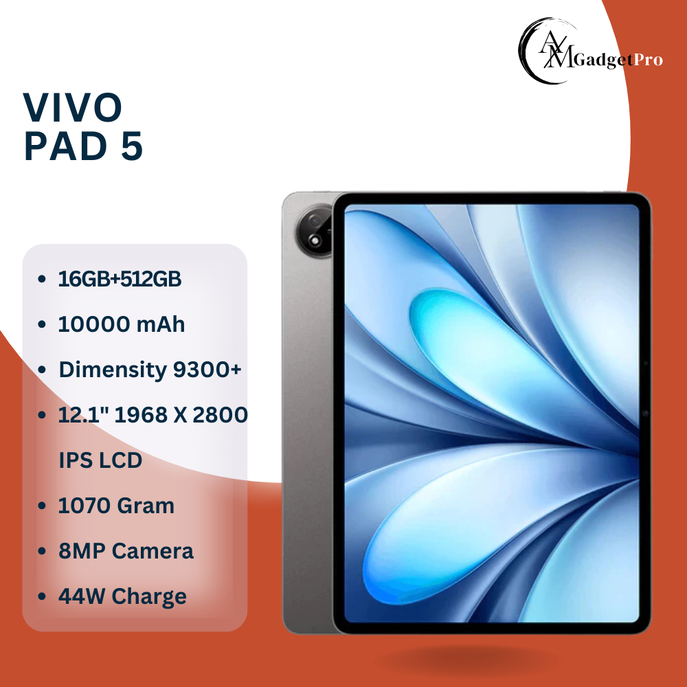 Vivo Pad5 | CN ROM | Wi-Fi only | 16GB+512GB | 10.000mAh | 12.1 inci | Dimensity 9300+ | Android 15