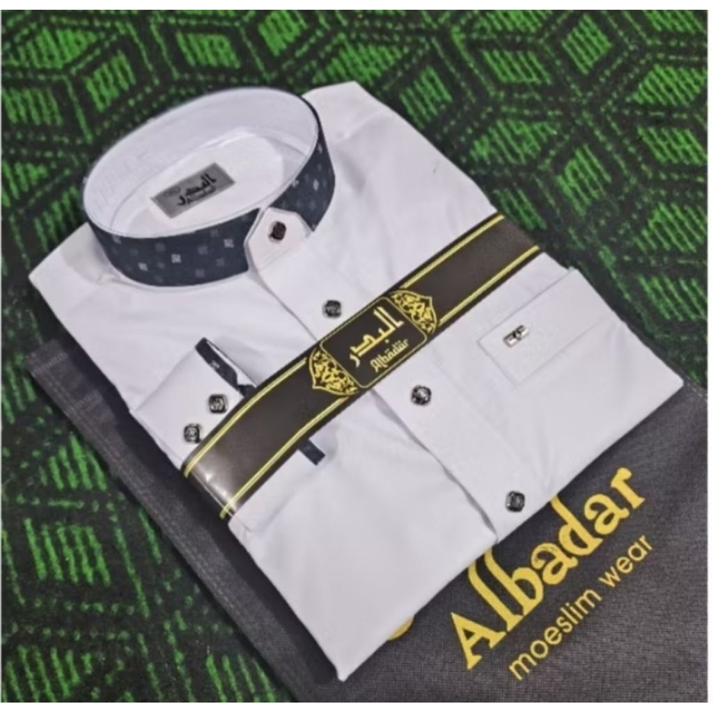 Gamis Pria Albadar New Motif / Jubah Al Badar Temboro / Jubah pria / Jubah katun manset / Jubah Temb