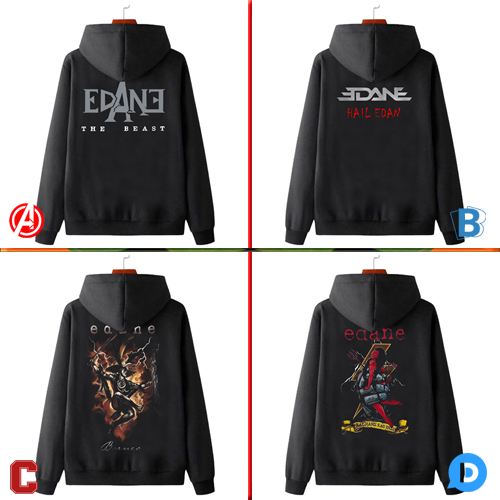 Sweater Edane Band Hoodie Casual Unisex Bahan Cotton Fleece [Bisa COD]