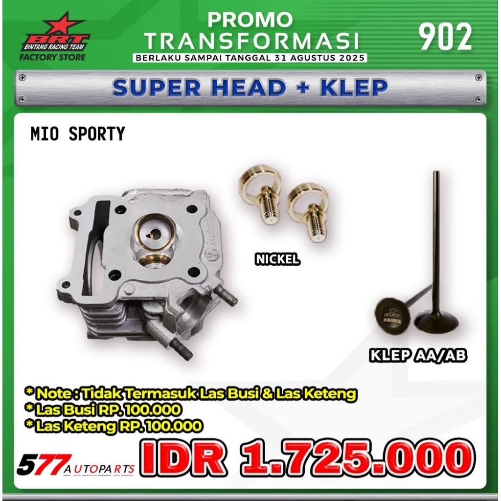 Promo BRT 902 Head - Klep Mio Sporty