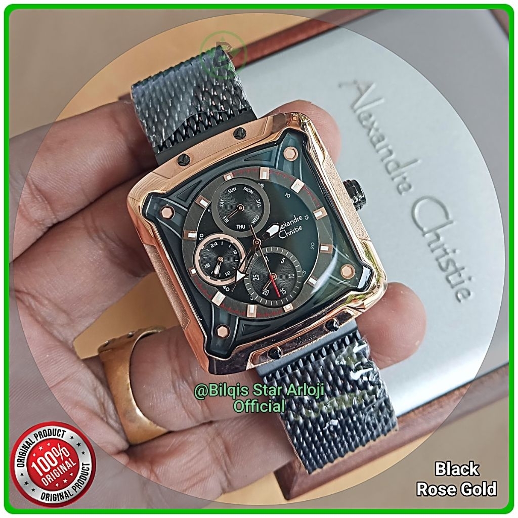 Alexandre Christie Wanita Kotak Ac 3030 BF Tali Rantai Pasir Original