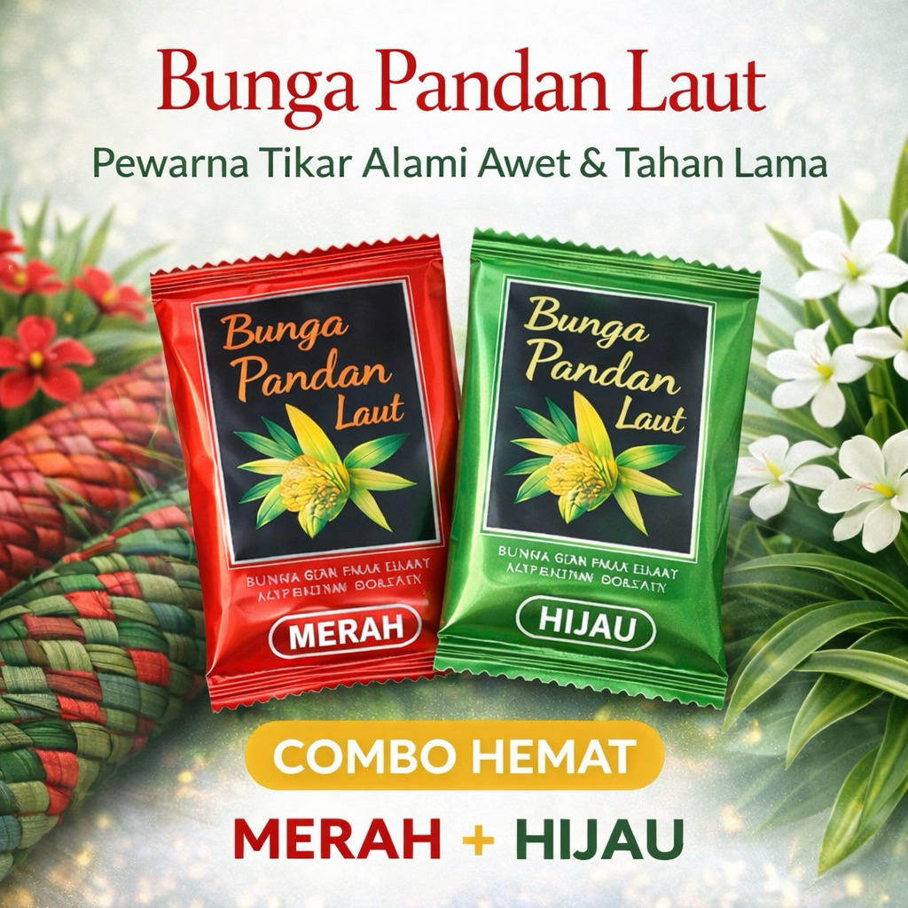 Combo Hemat Pewarna Tikar Pandan Merah Hijau Campur Jadi Coklat Warna Tanah