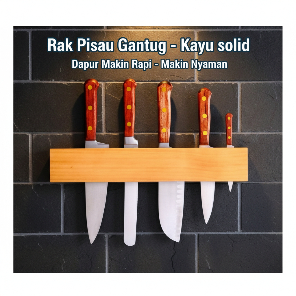 Rak kayu Tempat pisau dapur Rak pisau gantung Rak dapur pisau Wadah pisau dapur Rak dapur
