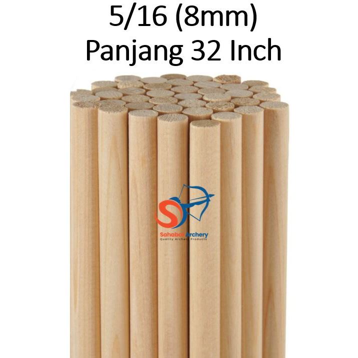 Shaft Cedar (POC) 5/16 (8mm) Panjang 32 Inchi