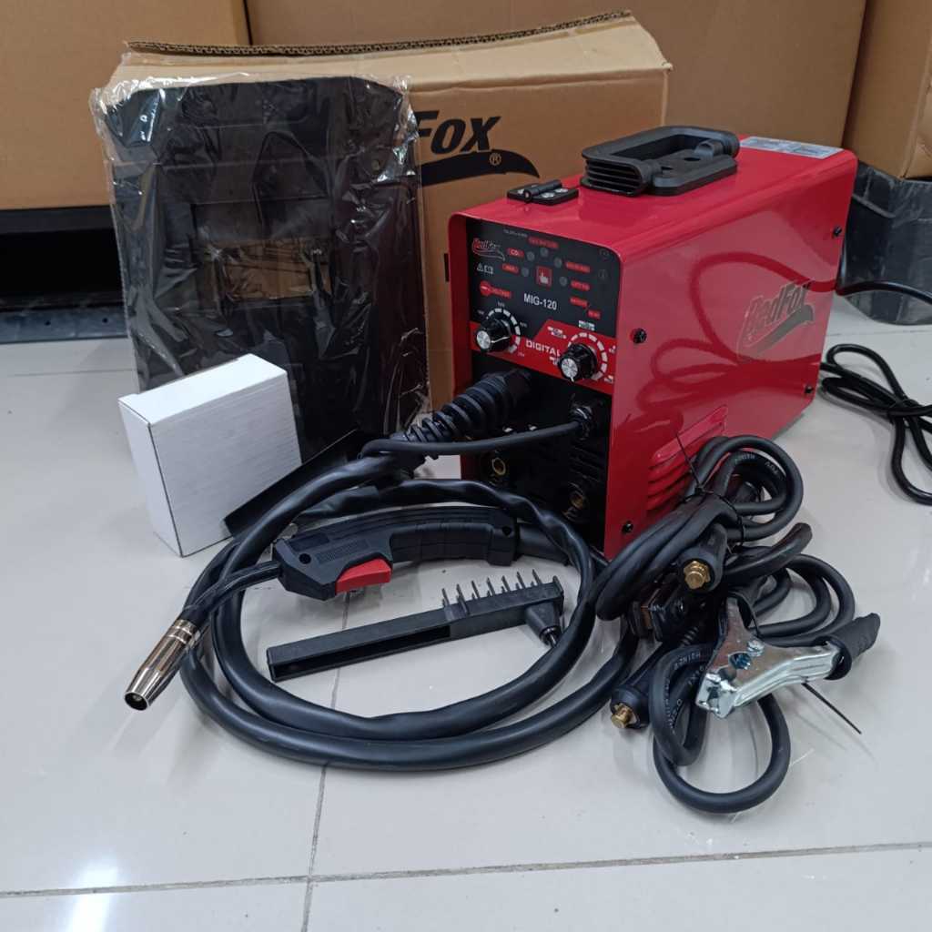 MESIN LAS MIG CO 2 TANPA GAS MIG MULTIFUNGSI LAS MIG TANPA GAS 130A 800watt KUAT