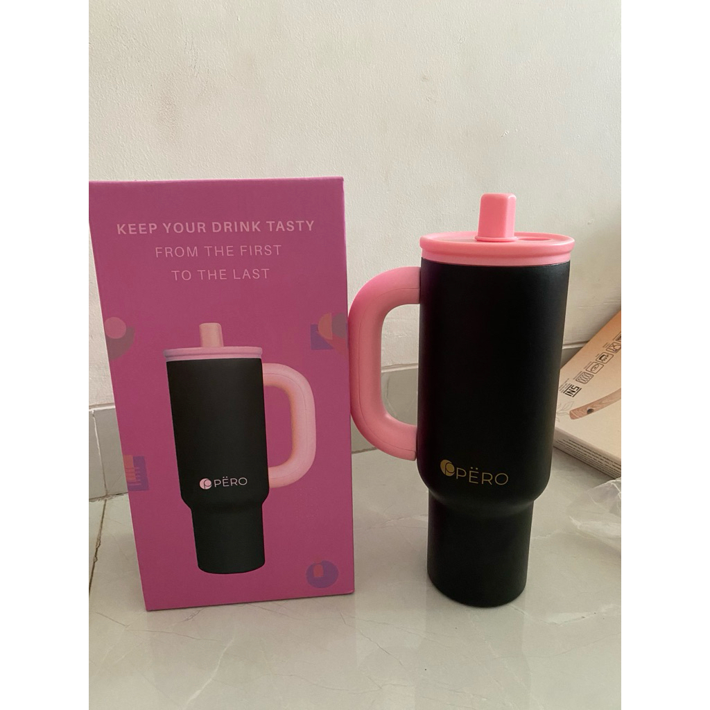 tumbler pero black pink new