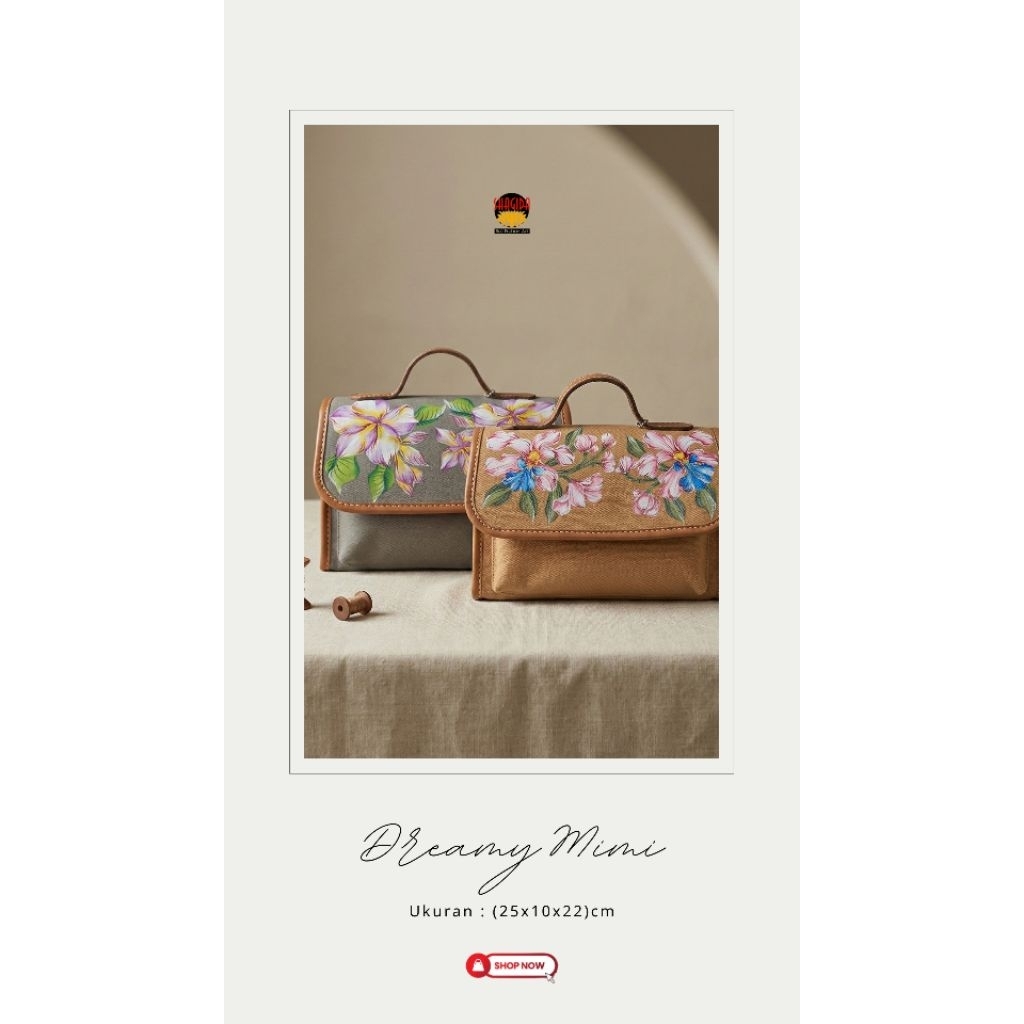 Tas Lukis Selempang Dreamy Mimi Handle Bag SHAGIDA • Souvenir & Oleh - oleh Khas Bali