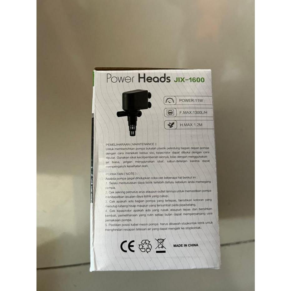 mesin pompa celup aquarium power head JIX 1600 by amara pompa air celup akuarium